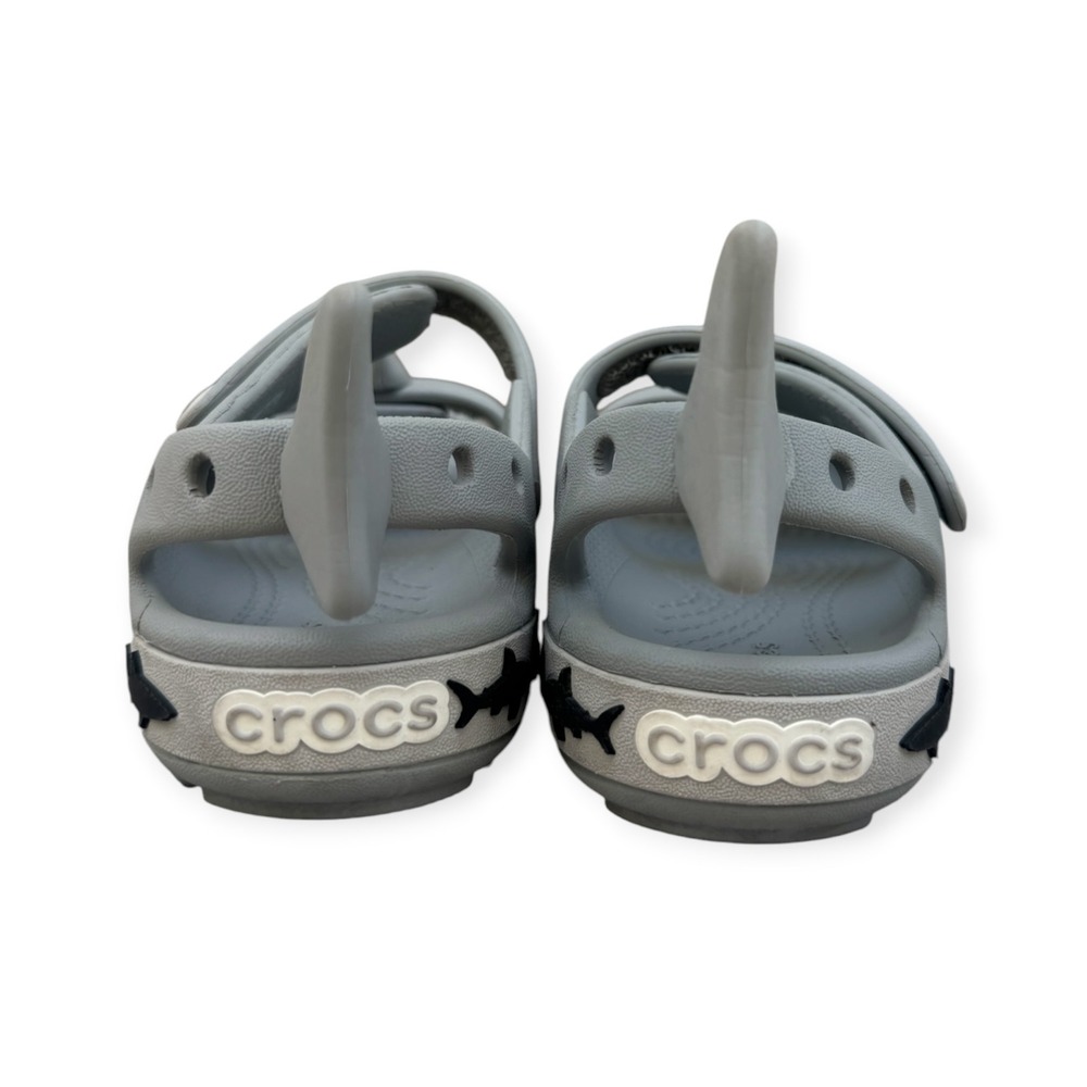 Crocs Kids Shark Sandals 3D Fin Toddler Size C7 - Picture 4 of 5